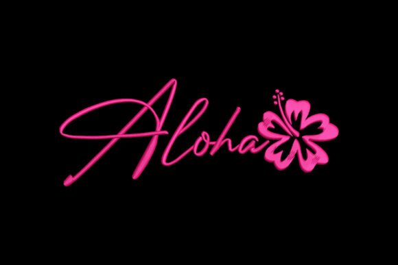Aloha Hibiscus Flower: Elegant Summer Embroidery