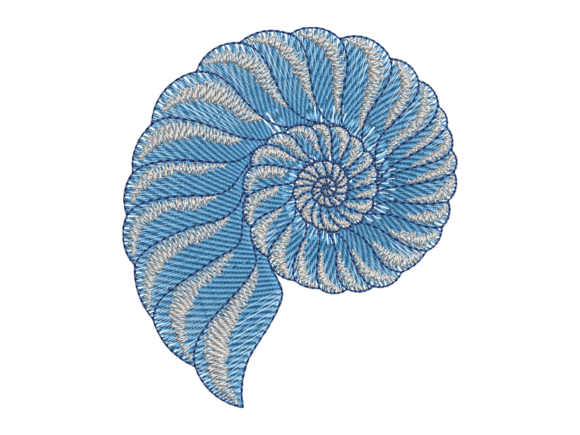 Blue Ammonite Fossil Shell Design Review