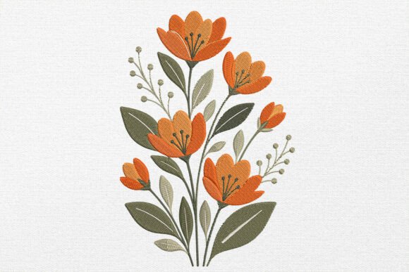 Elegant Stylized Flower Bouquet Design