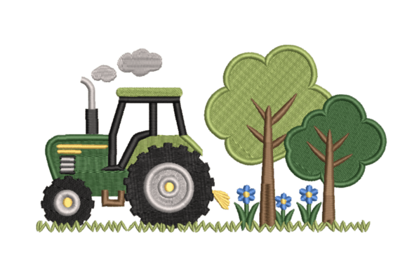 Farm Tractor Meadow: An Embroidery Design Review
