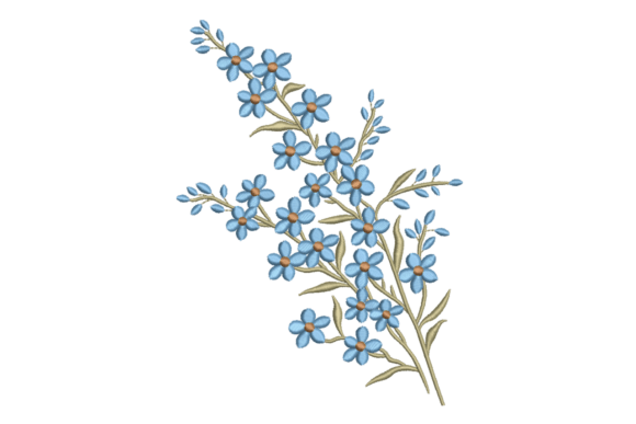 Forget-Me-Not Spray: A Craft Fair Embroidery Review