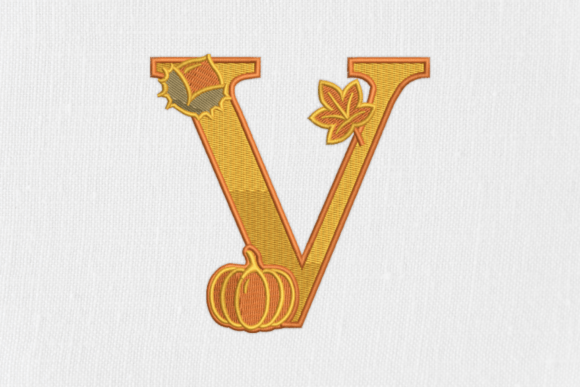 Letter V Autumn Monogram: An Embroidery Review