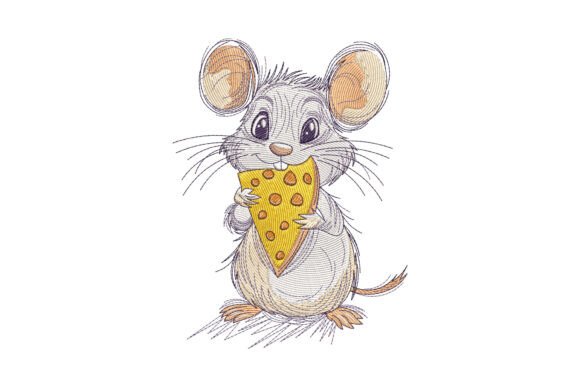 Mouse Holding Cheese: A Charming Embroidery Review