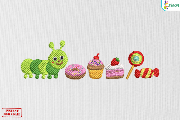 Reviewing Cute Sweet Caterpillar Treats Embroidery
